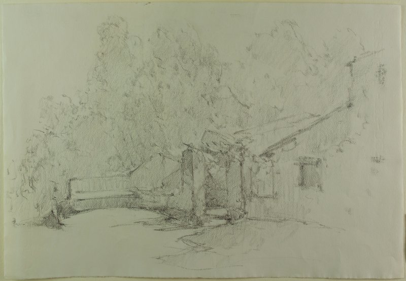 1949-1958 ca. - Scorcio di villa Lancellotti con alberi e panchine (2)